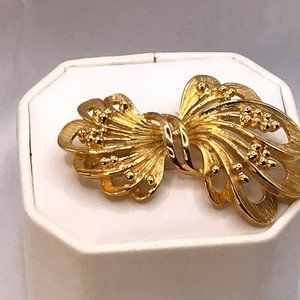 Vintage Avon Gold-Tone Bow Brooch